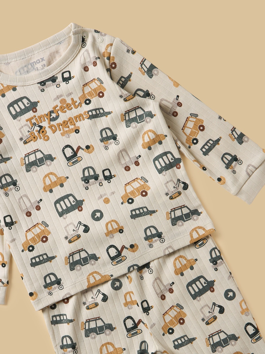 Pack of 2 - Construction Vehicle Print Pyjama Set