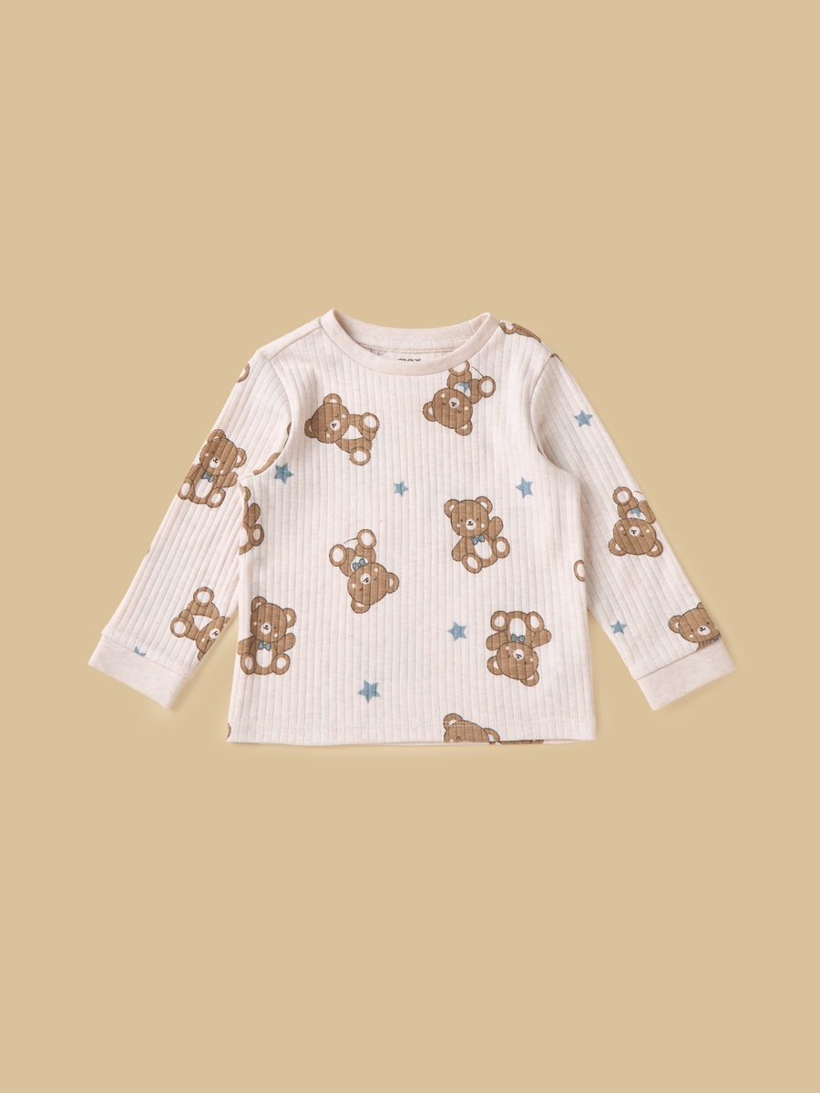 Pack of 2 - Bear Print Cotton Pyjama Set