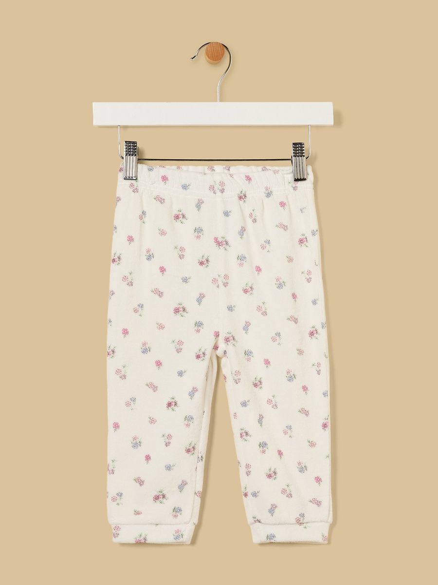 Floral Print Velour Pyjama Set