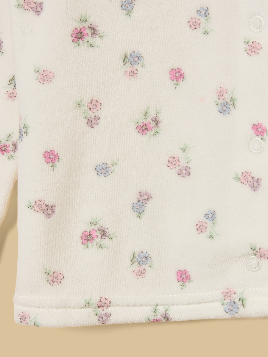Floral Print Velour Pyjama Set
