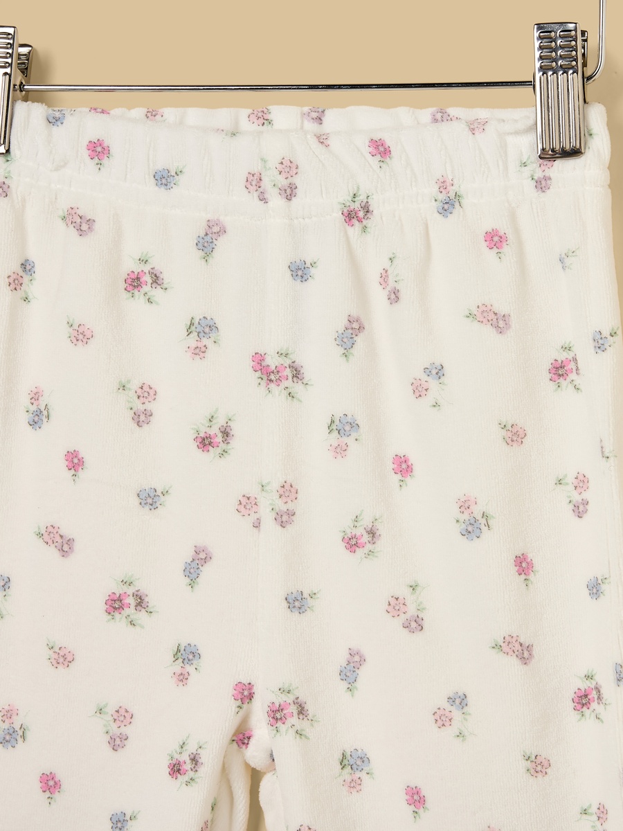 Floral Print Velour Pyjama Set