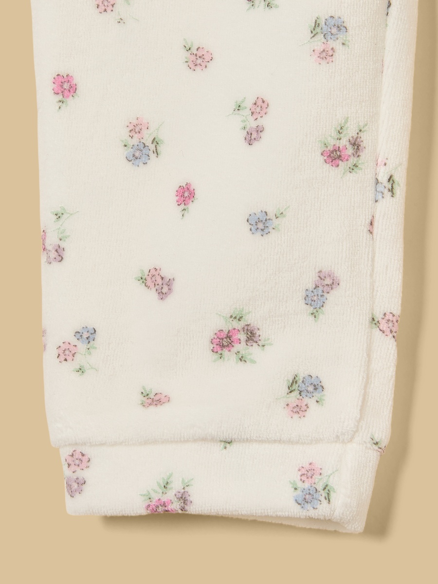 Floral Print Velour Pyjama Set