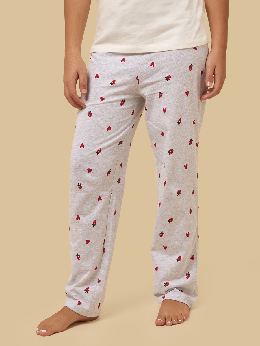 Strawberry Print Cotton Pyjama Set