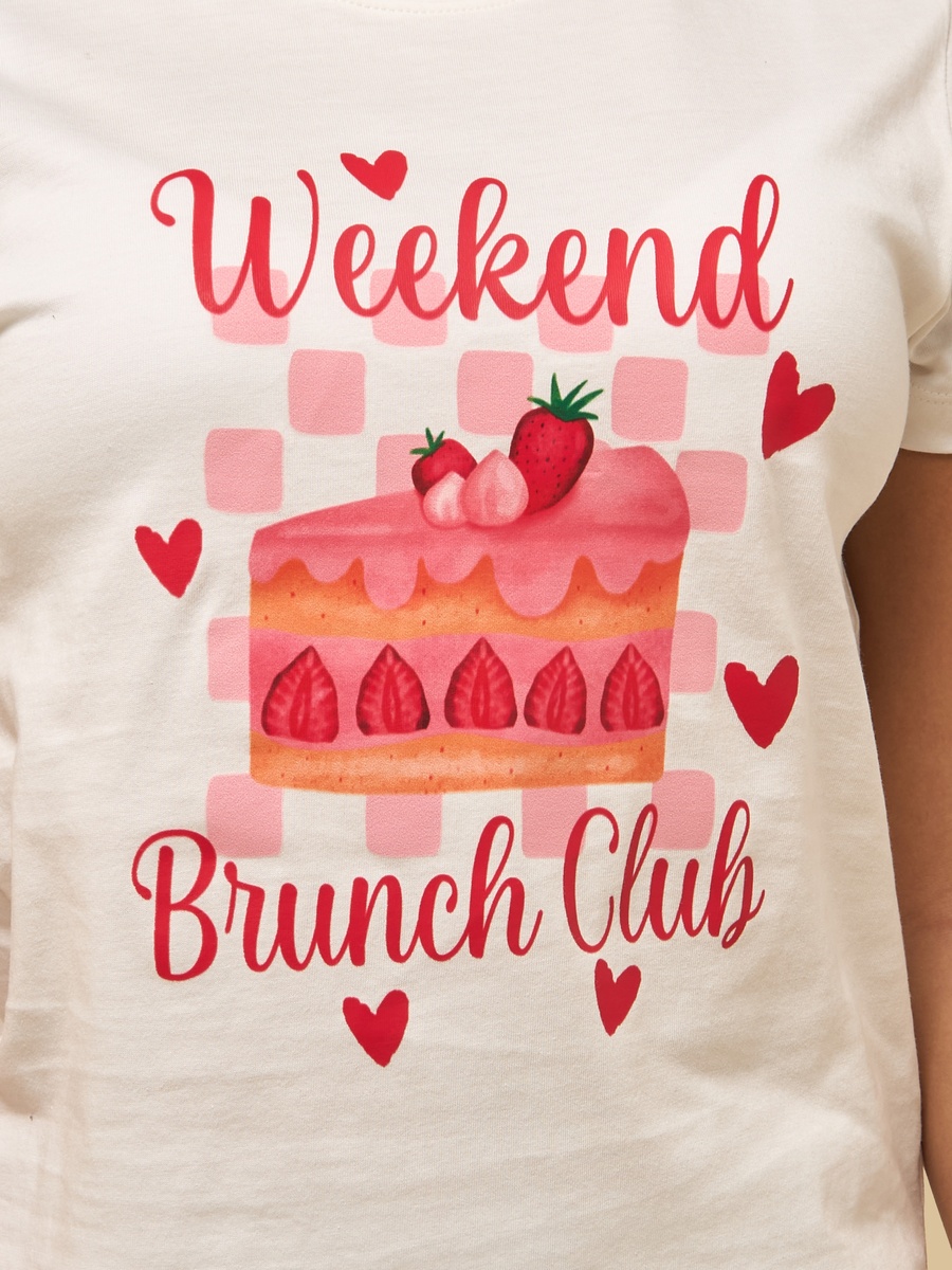 Strawberry Print Cotton Pyjama Set