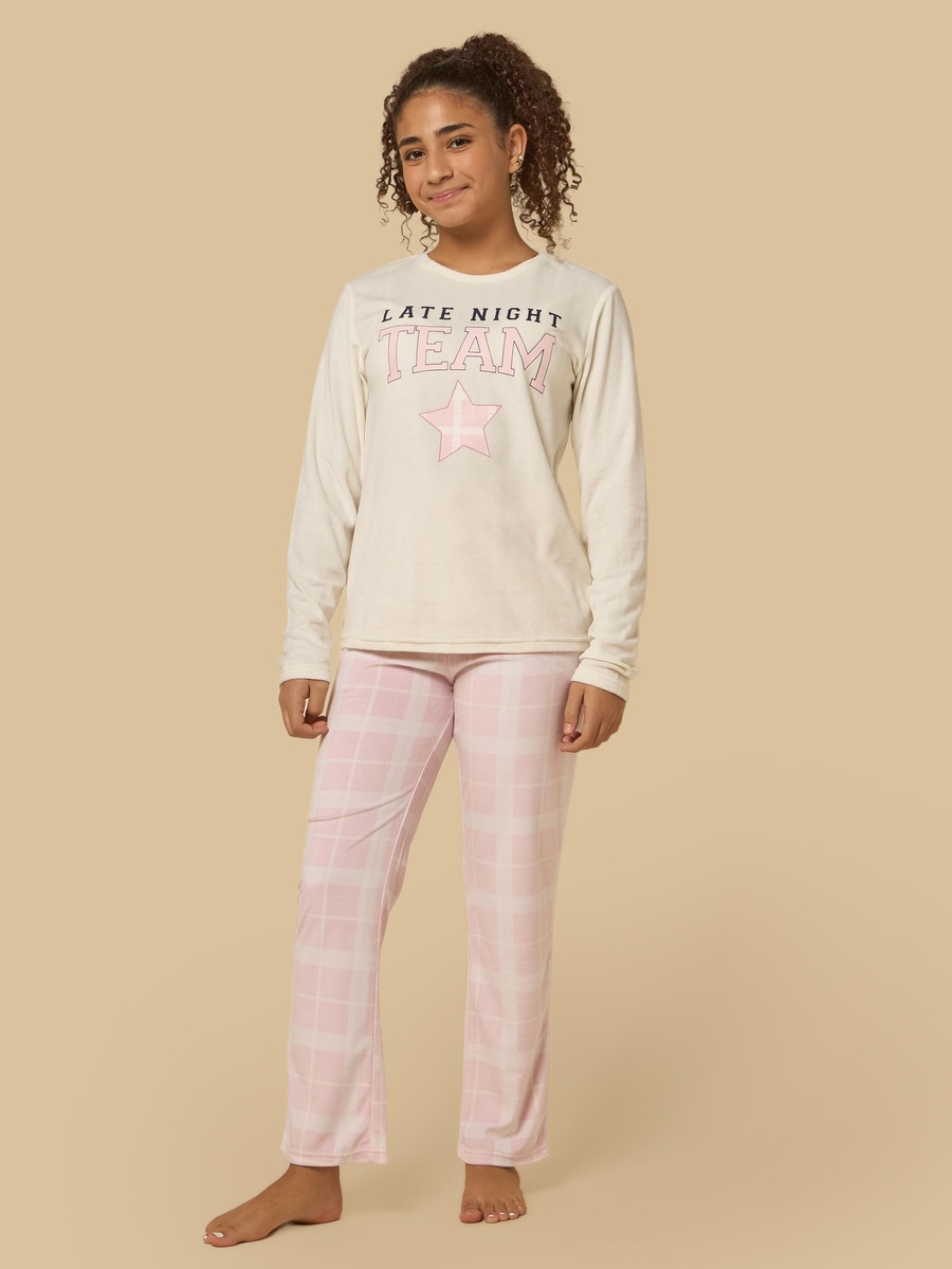 Slogan Print Pyjama Set