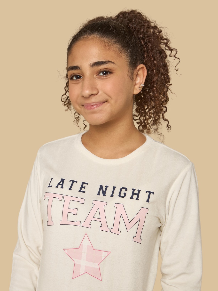 Slogan Print Pyjama Set