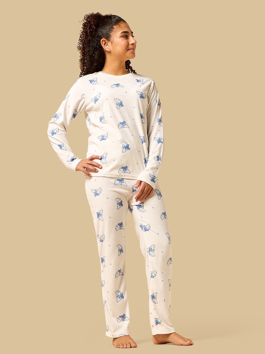 Croissant Print Pyjama Set