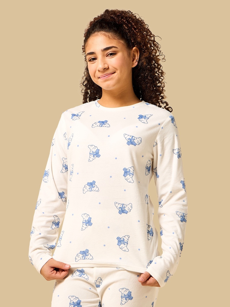 Croissant Print Pyjama Set