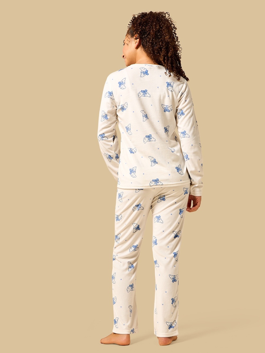 Croissant Print Pyjama Set