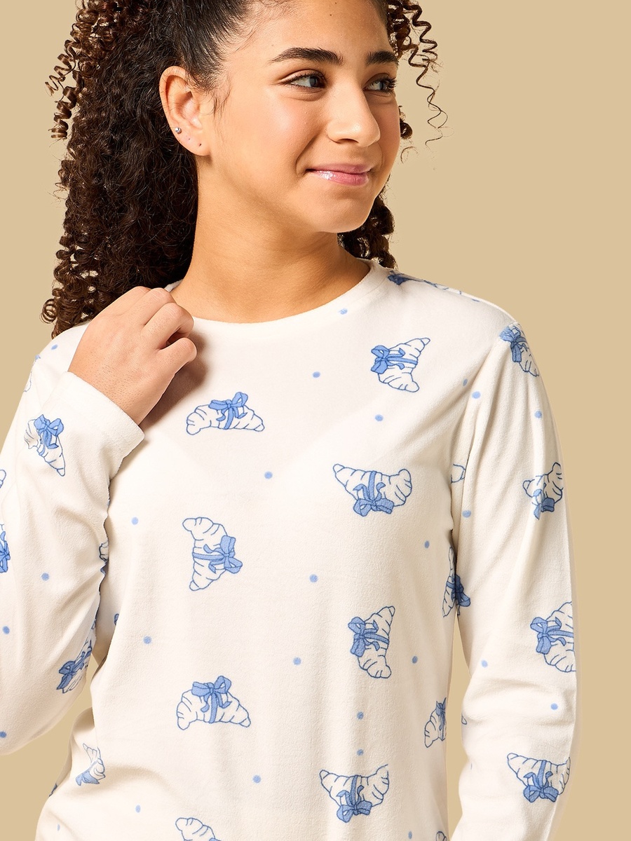 Croissant Print Pyjama Set