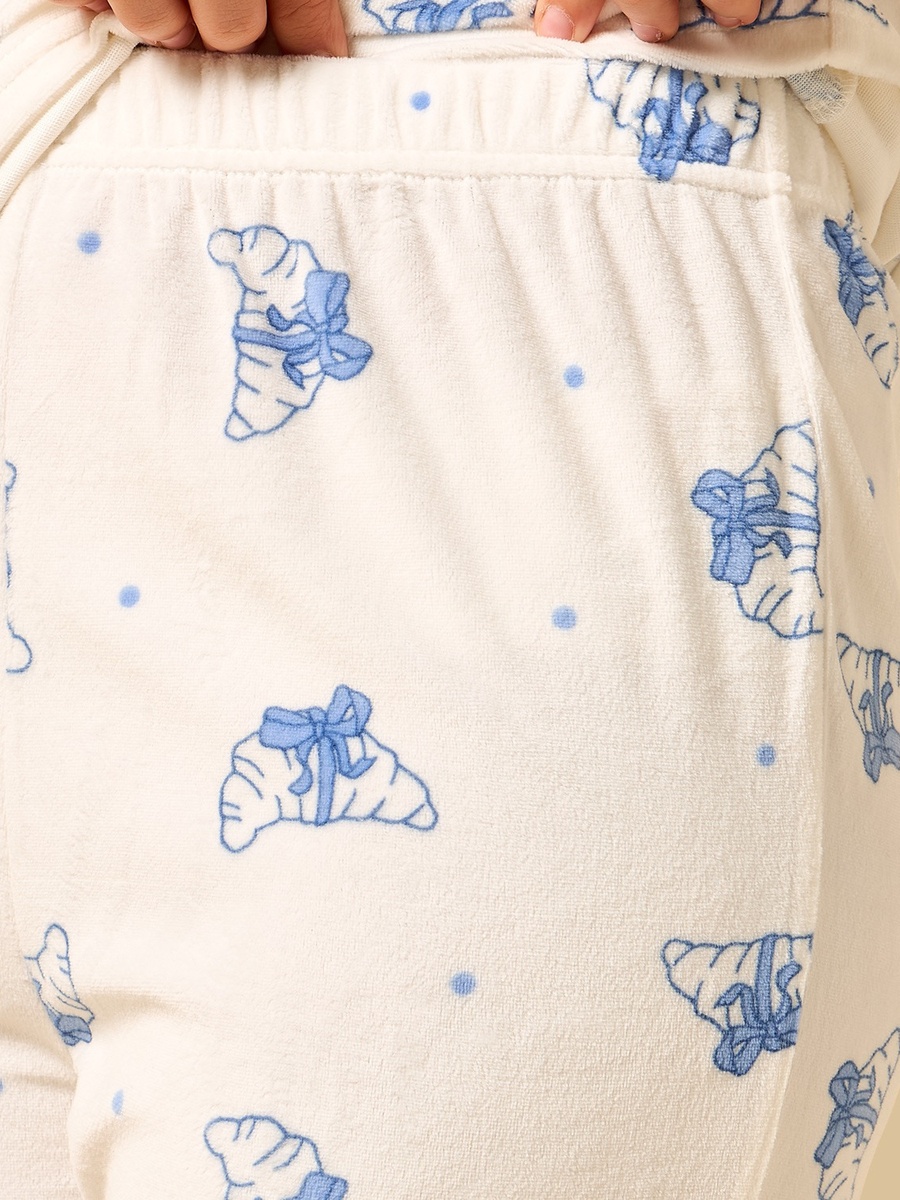 Croissant Print Pyjama Set