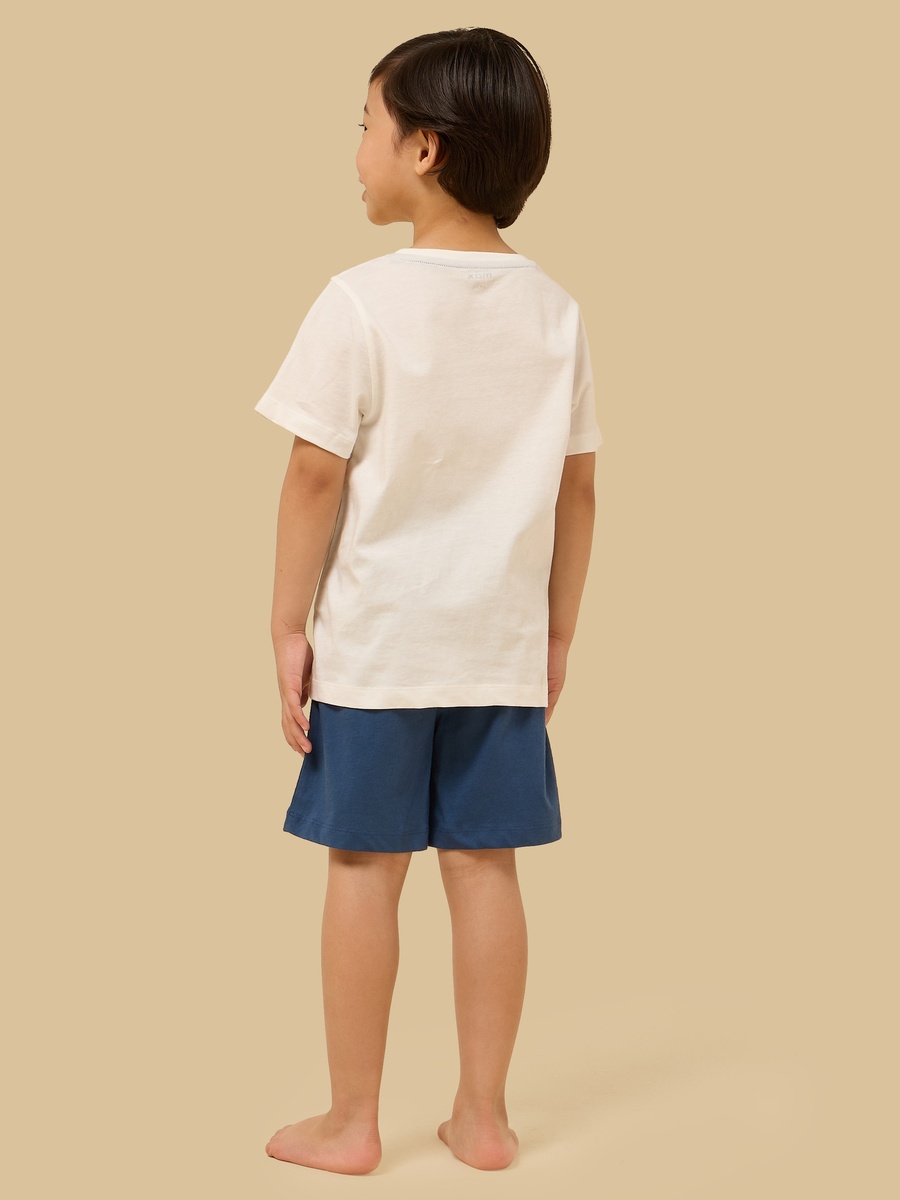 Robot Print Cotton Shorts Set