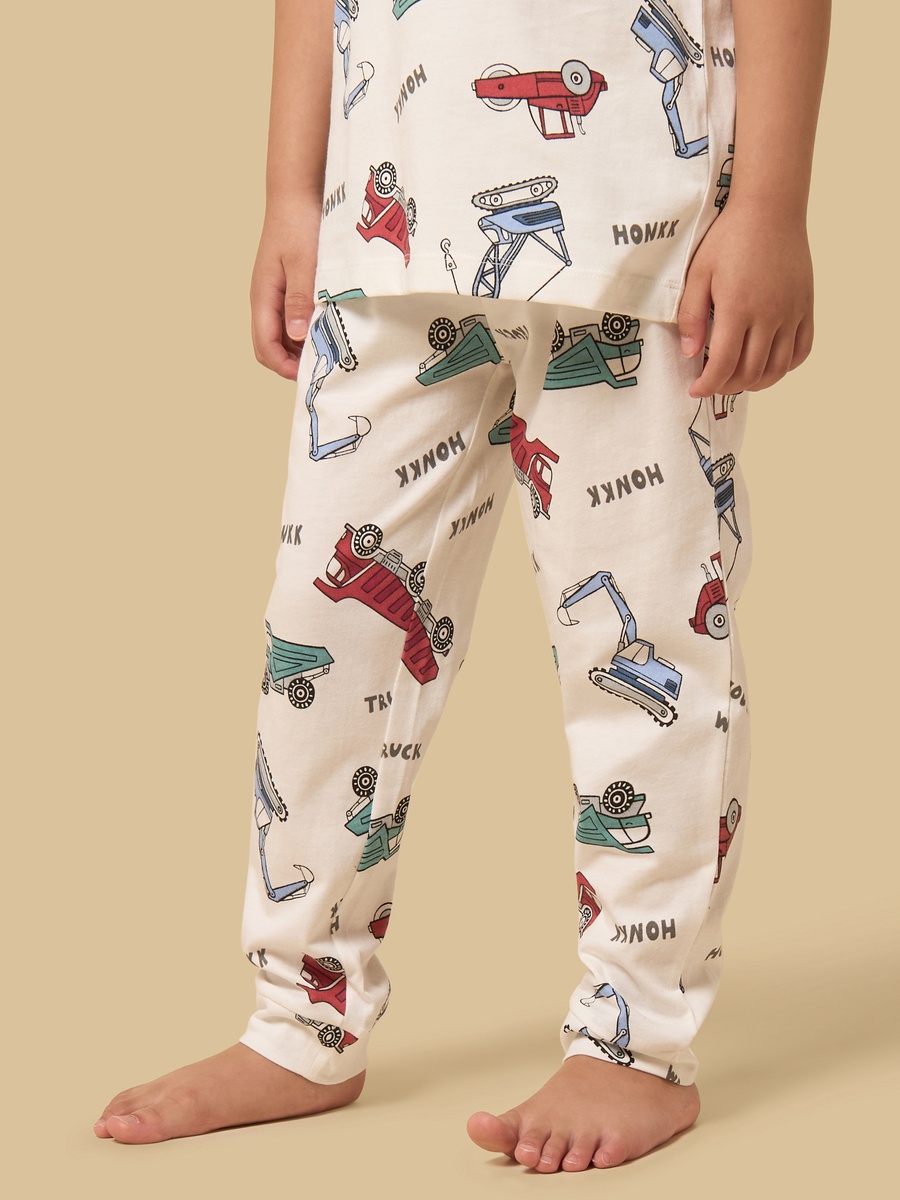 Vehicle Print Cotton Pyjama Set