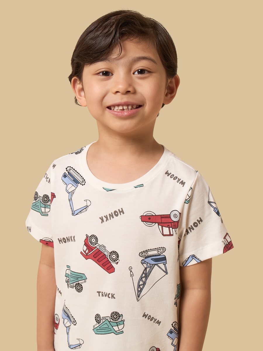 Vehicle Print Cotton Pyjama Set