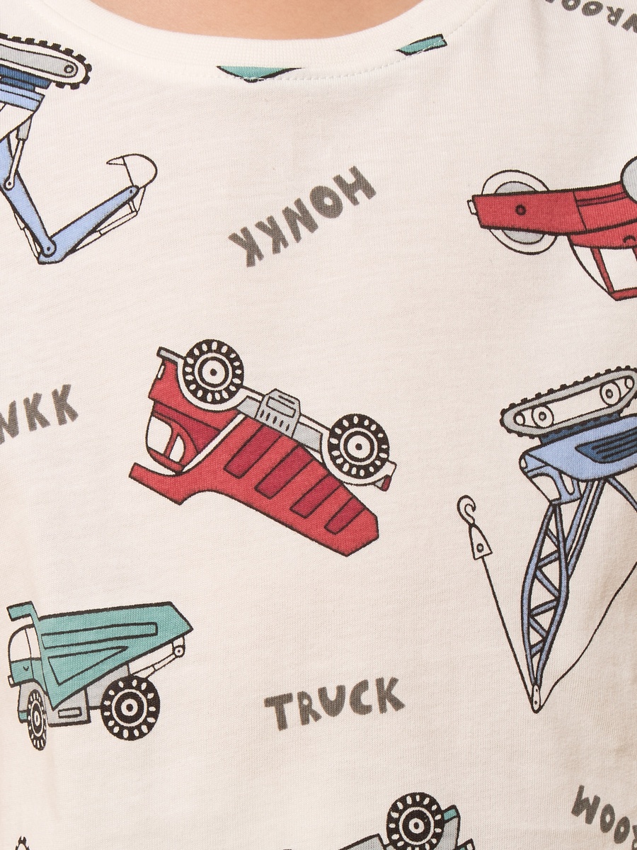 Vehicle Print Cotton Pyjama Set