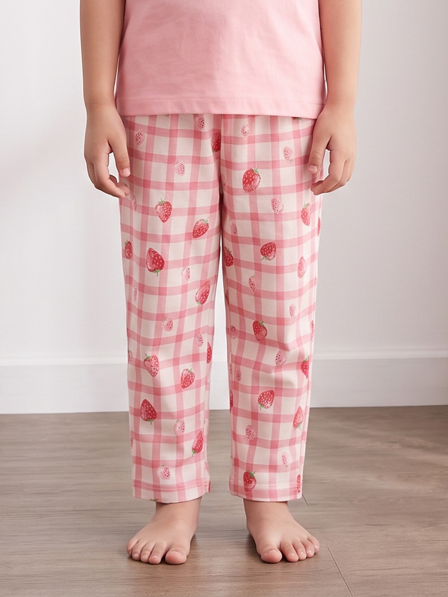 Strawberry Print Cotton Pyjama Set