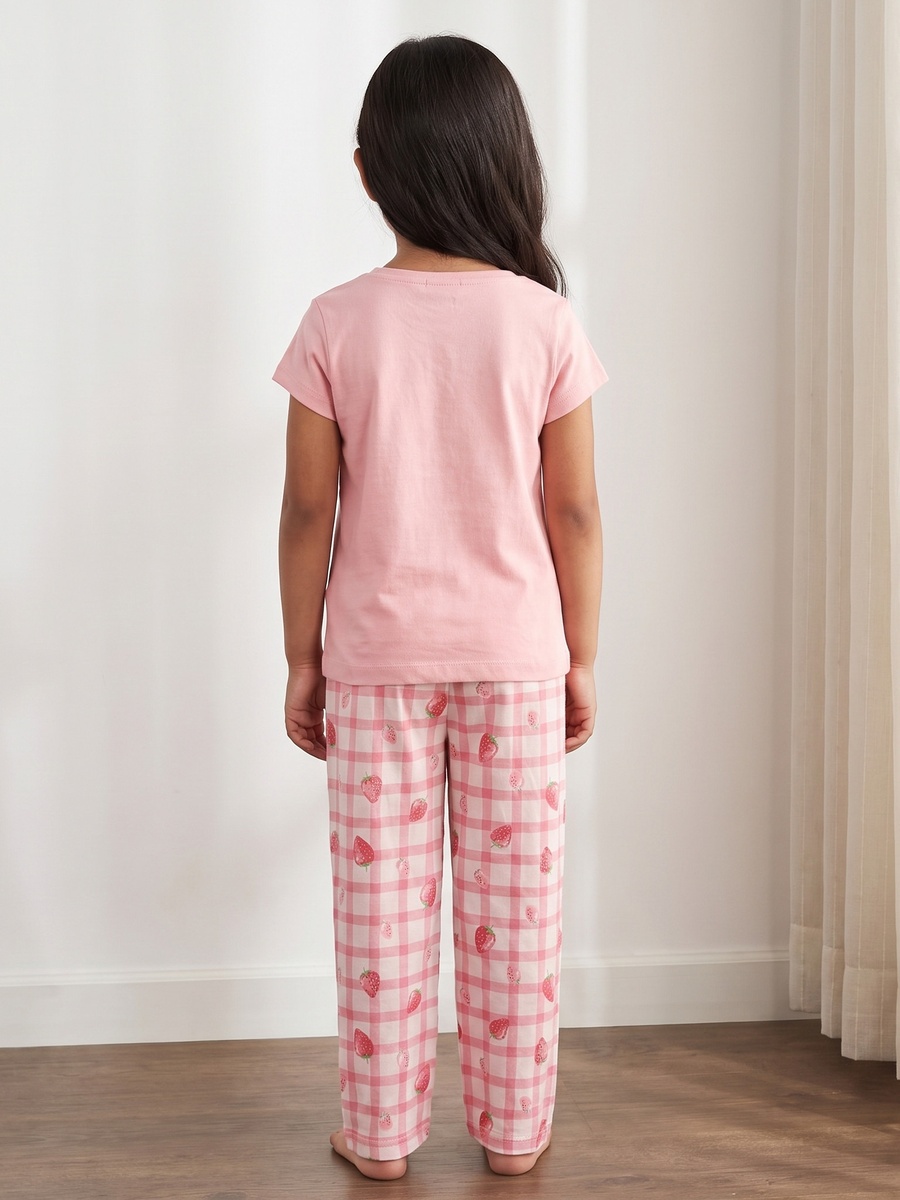 Strawberry Print Cotton Pyjama Set