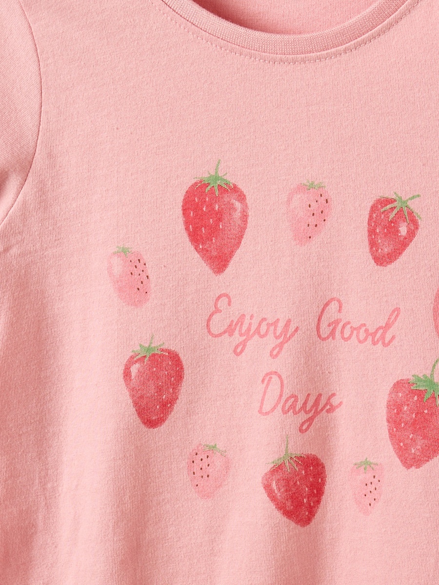 Strawberry Print Cotton Pyjama Set