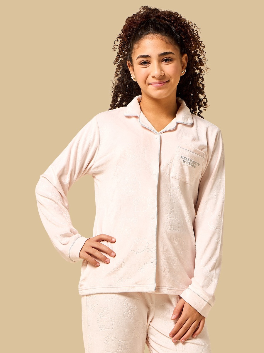 Hello Kitty Embossed Pyjama Set