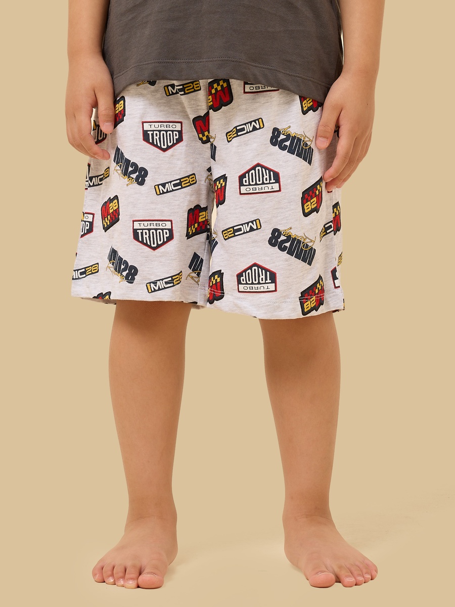 Mickey Mouse Print Cotton Shorts Set