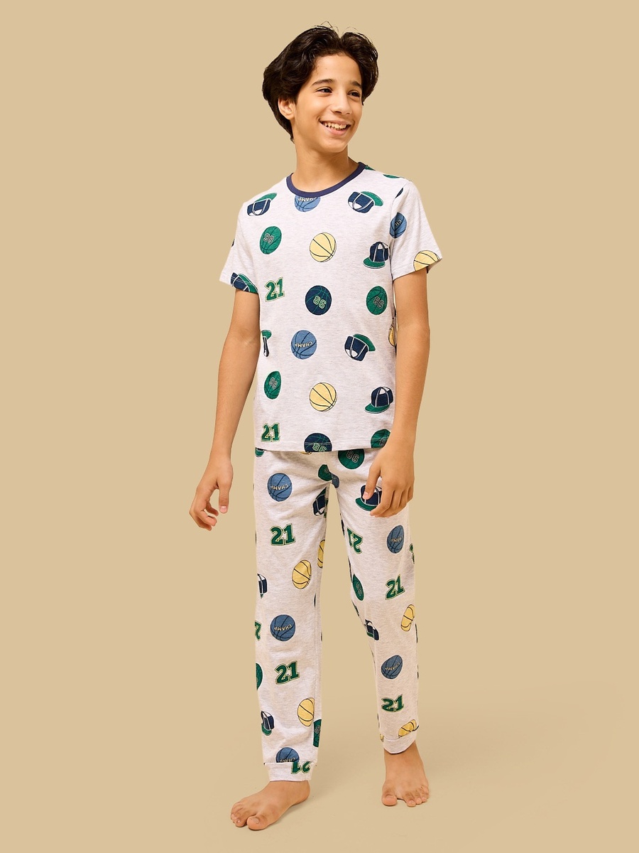 Pack of 2 - Basketball Print Pyjama Set