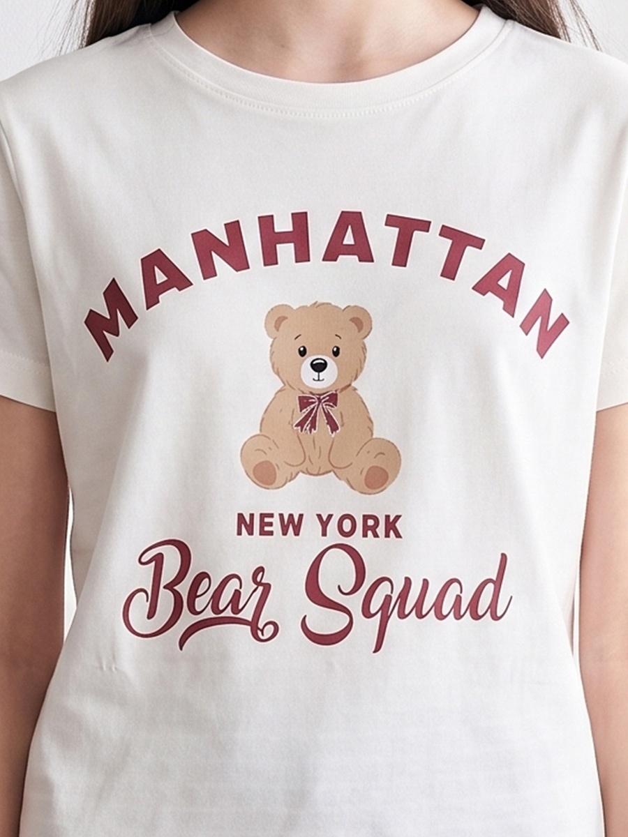 Bear Print Cotton Pyjama Set