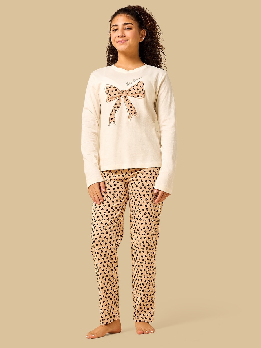 Pack of 2 - Bow Print Pyjama Set