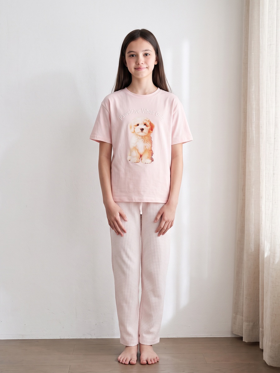 Dog Print Cotton Pyjama Set