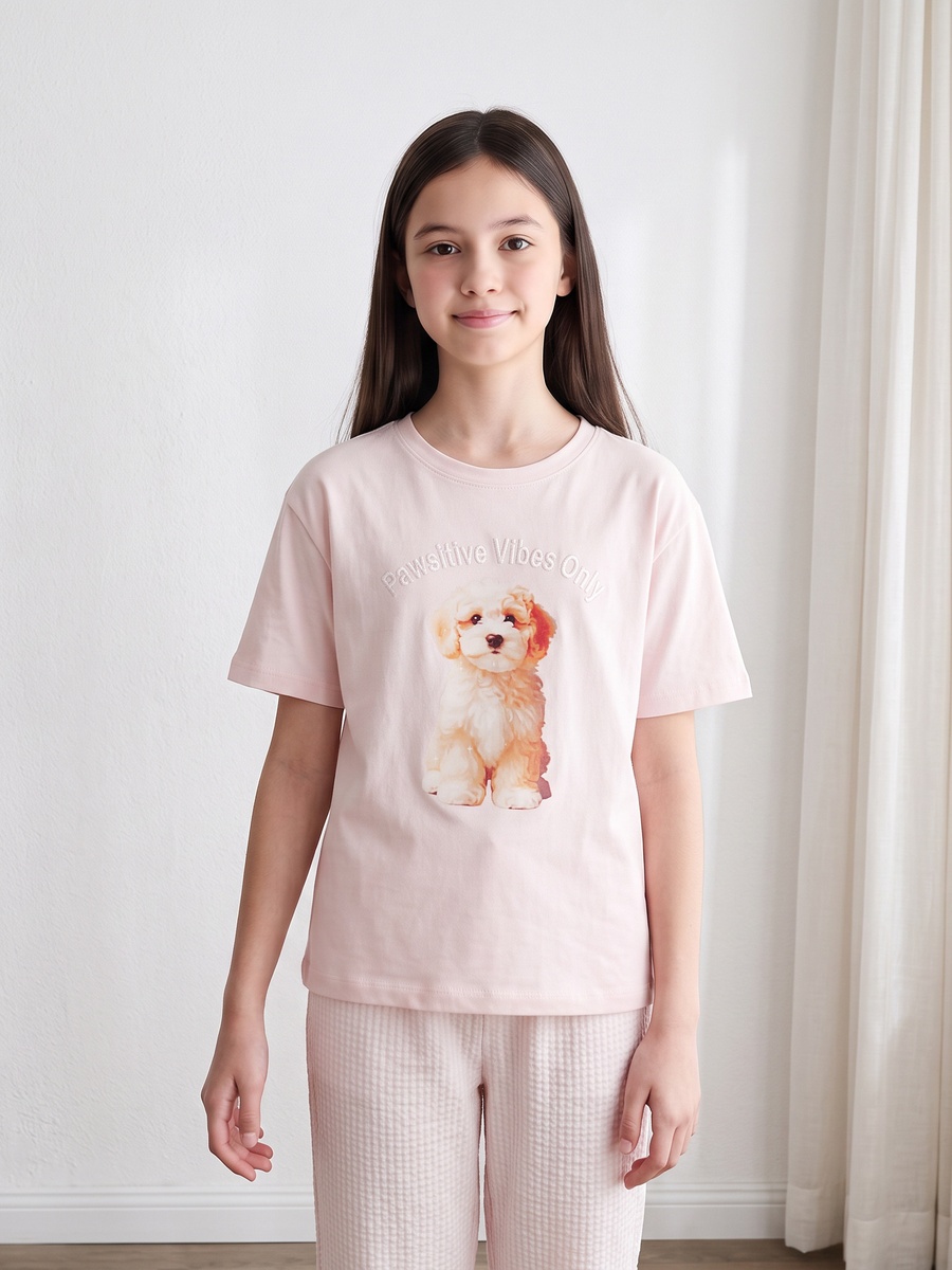 Dog Print Cotton Pyjama Set