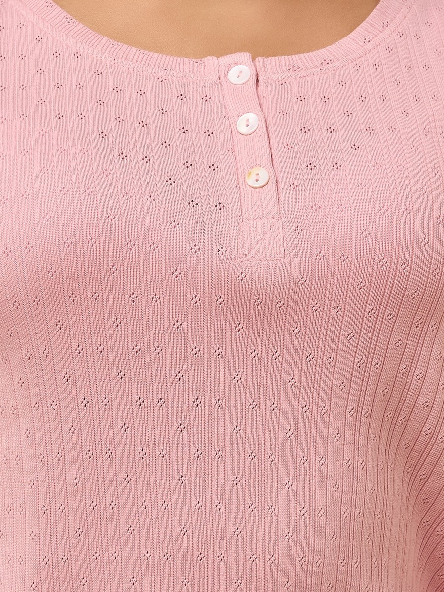 Checked Pointelle Pyjama Set