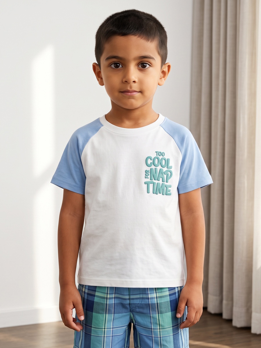 Checked Cotton Shorts Set