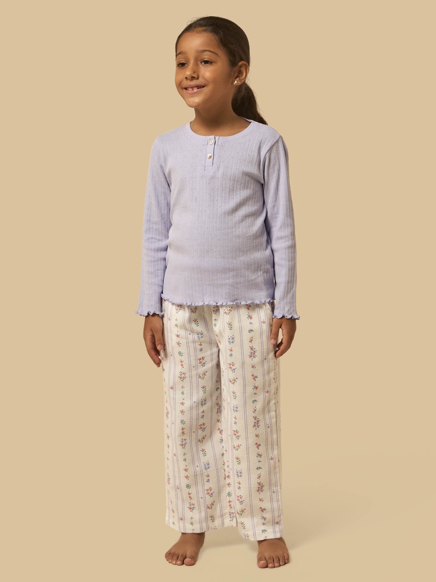 Floral Print Flannel Pyjama Set