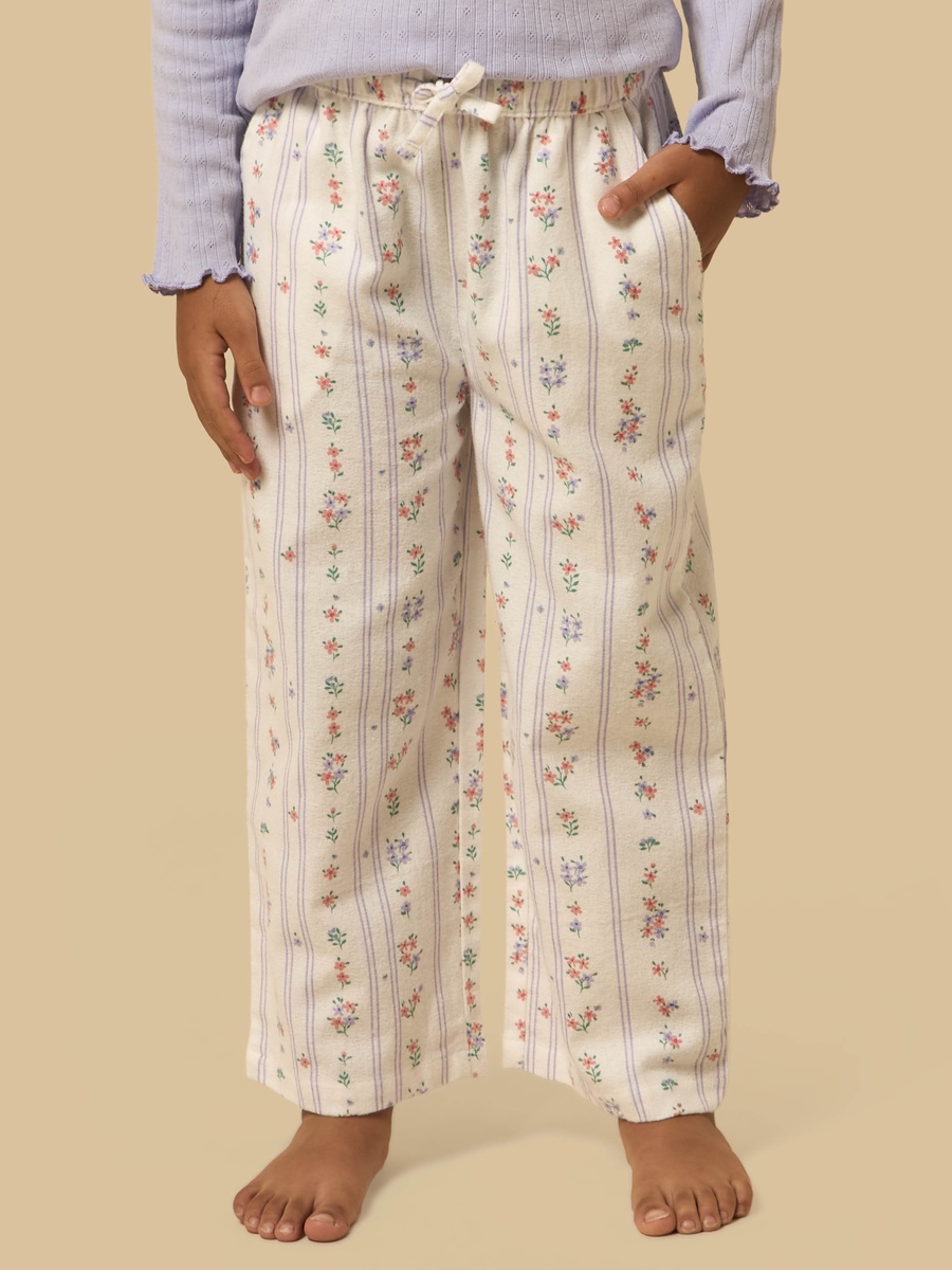 Floral Print Flannel Pyjama Set