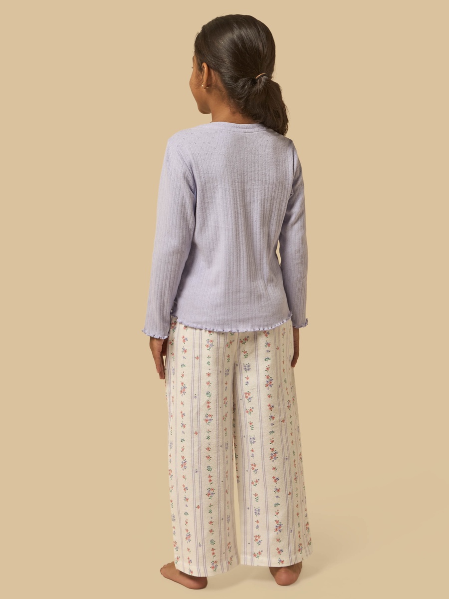 Floral Print Flannel Pyjama Set