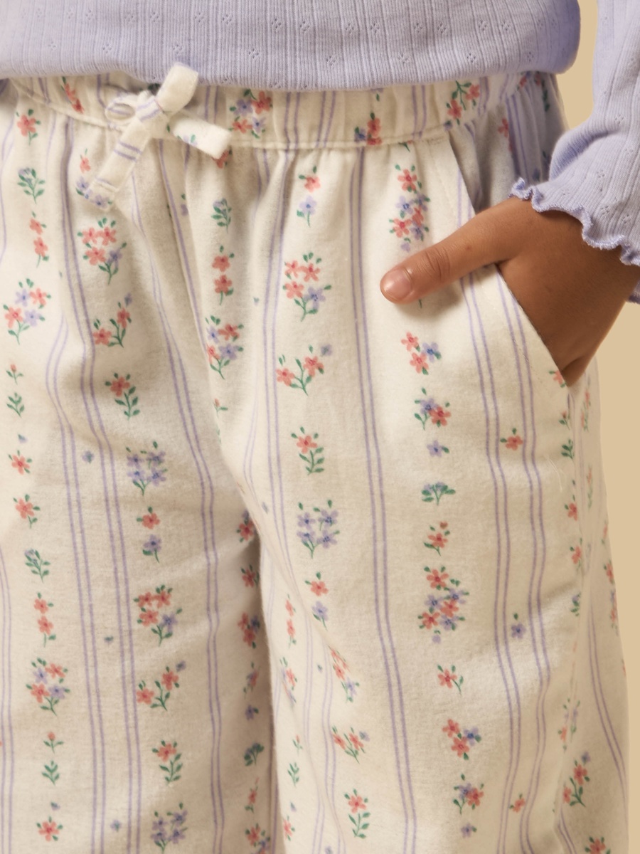 Floral Print Flannel Pyjama Set