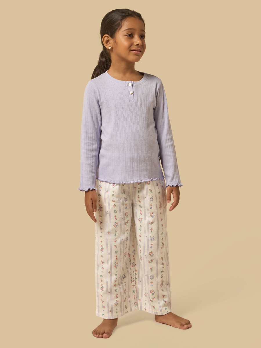 Floral Print Flannel Pyjama Set