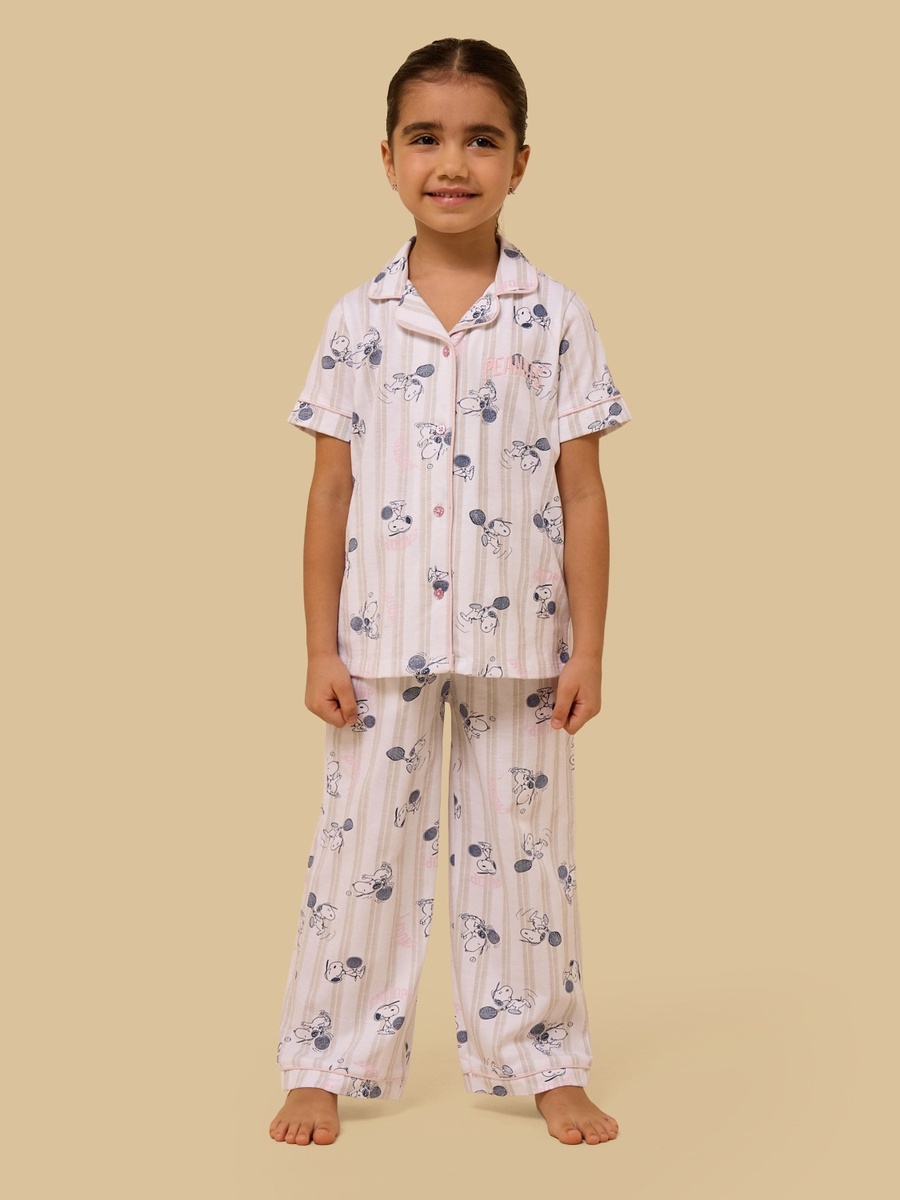 Snoopy Print Cotton Pyjama Set