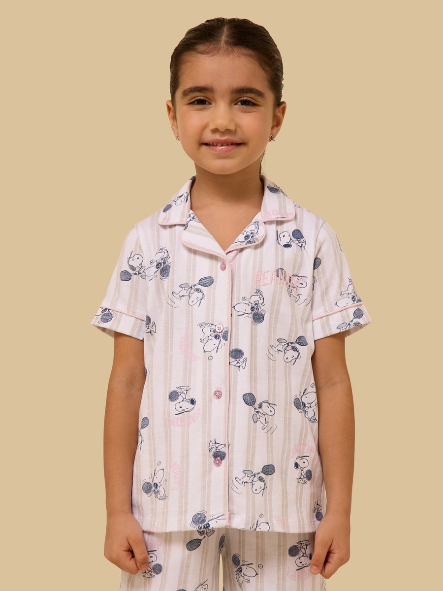 Snoopy Print Cotton Pyjama Set