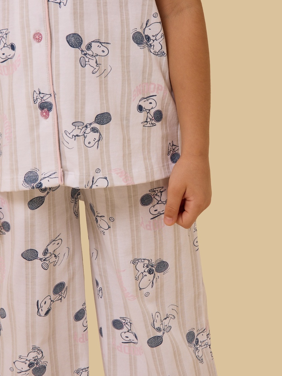 Snoopy Print Cotton Pyjama Set