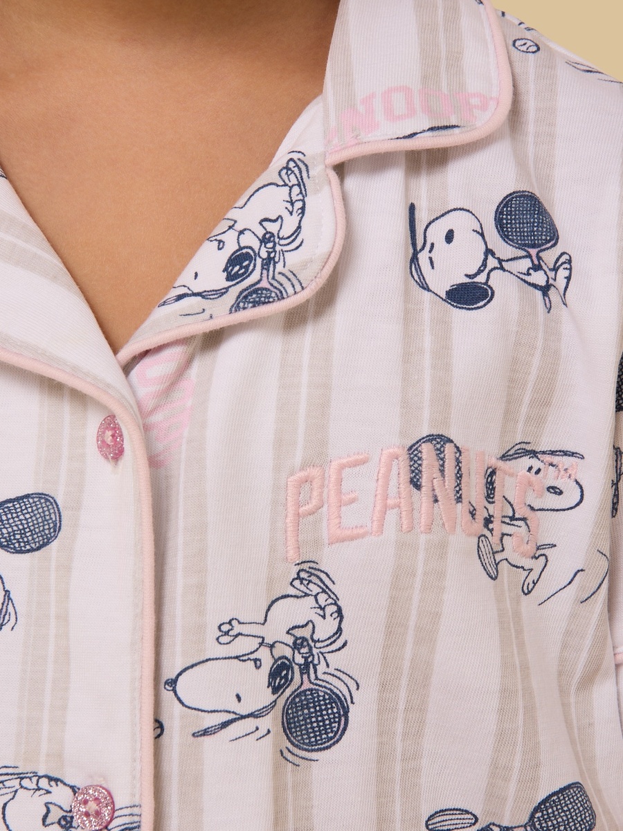 Snoopy Print Cotton Pyjama Set