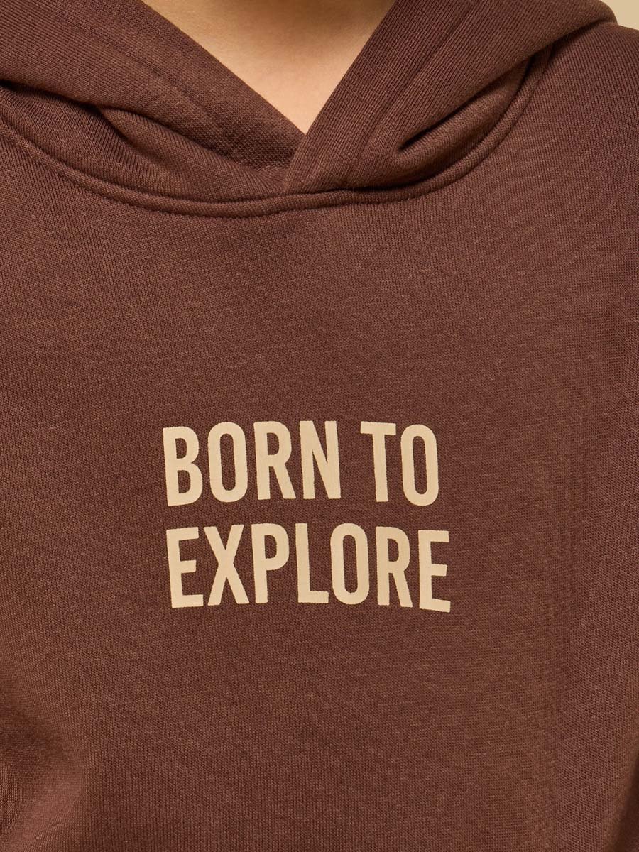 Slogan Print Hoodie with Kangaroo Pocket