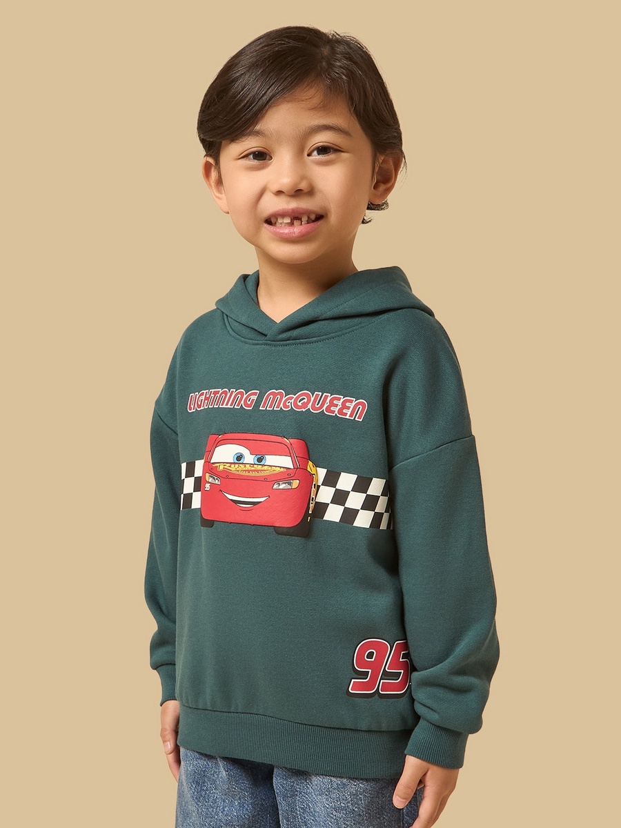 Lightning Mcqueen Print Hooded Sweatshirt