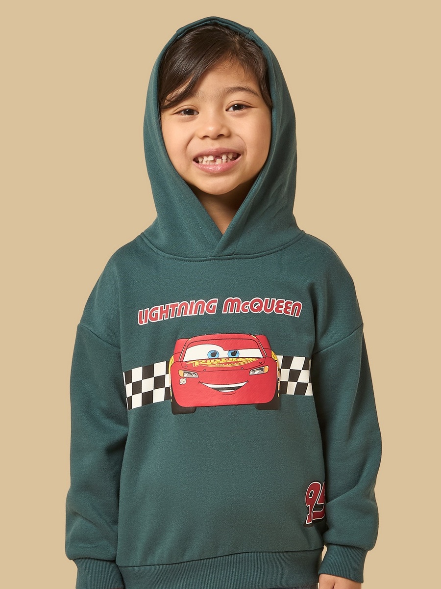 Lightning Mcqueen Print Hooded Sweatshirt