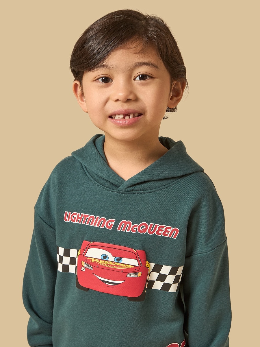 Lightning Mcqueen Print Hooded Sweatshirt