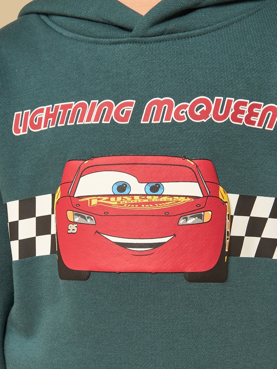Lightning Mcqueen Print Hooded Sweatshirt