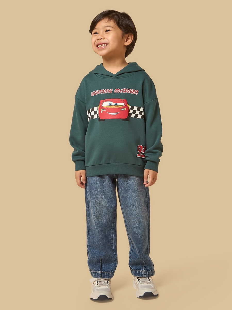 Lightning Mcqueen Print Hooded Sweatshirt