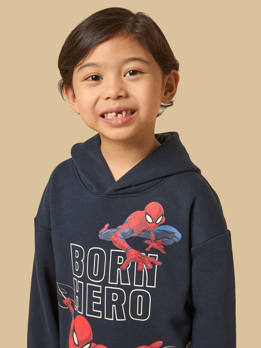 Spider-Man Print Hooded Sweatshirt