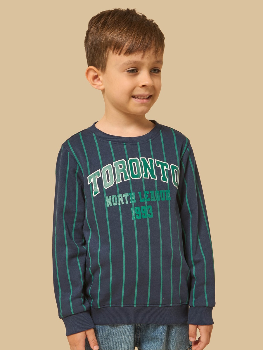 Toronto Print Striped Sweatshirt