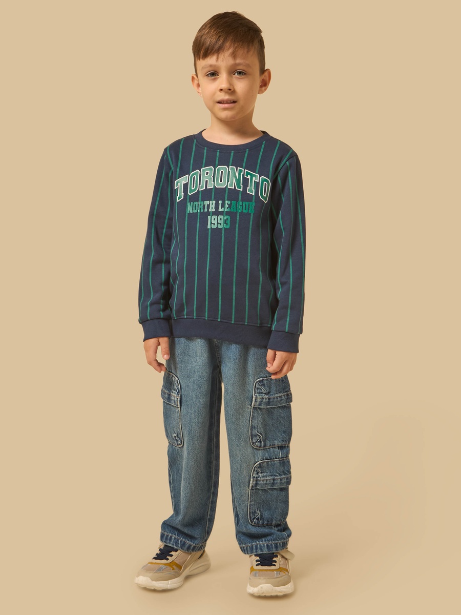 Toronto Print Striped Sweatshirt