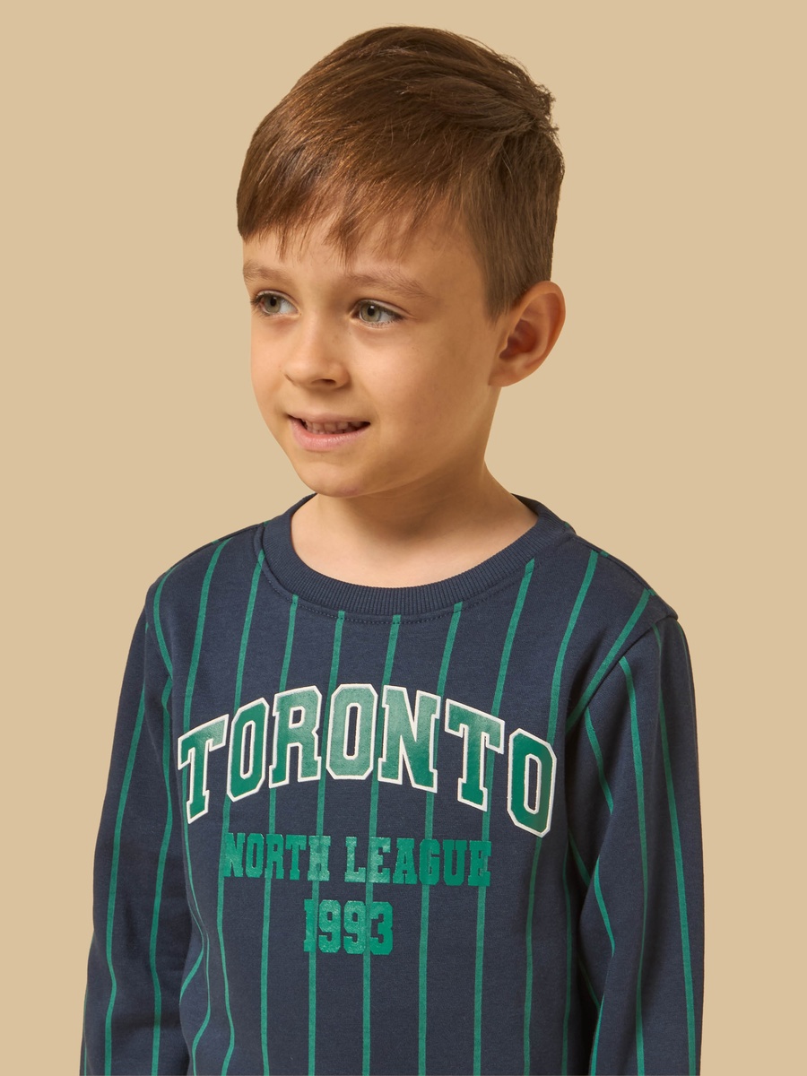 Toronto Print Striped Sweatshirt